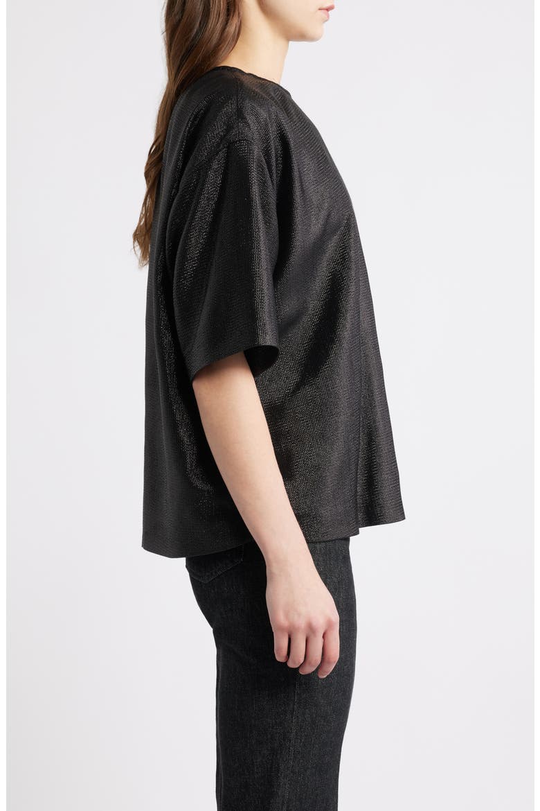 Bacres Metallic Top, Alternate, color, BLACK