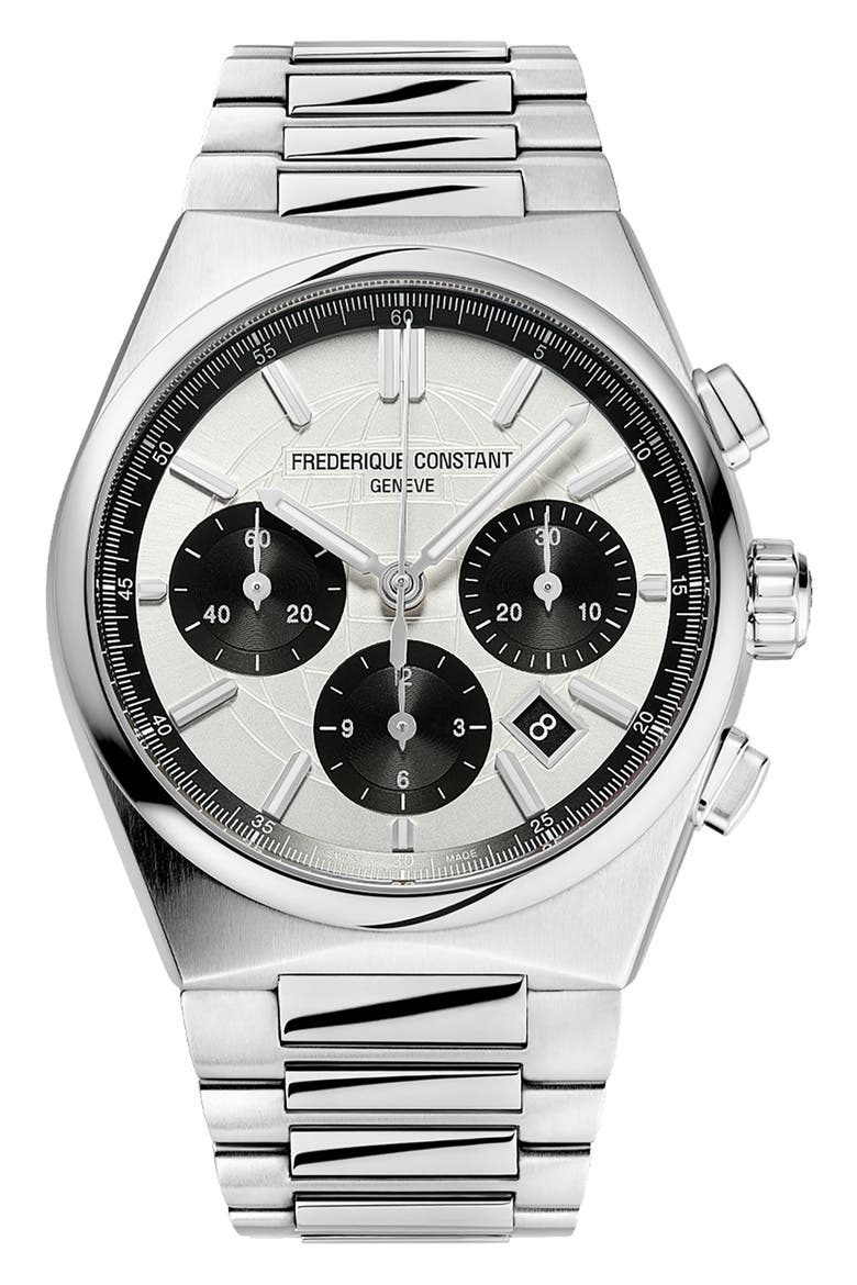 Highlife Chronograph Automatic Bracelet Watch, 41mm, Main, color, SILVER-TONE