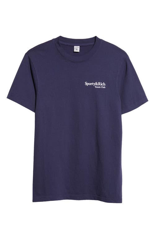 Sporty And Rich Sporty & Rich Gender Inclusive Play Tennis Graphic T-shirt In Blue