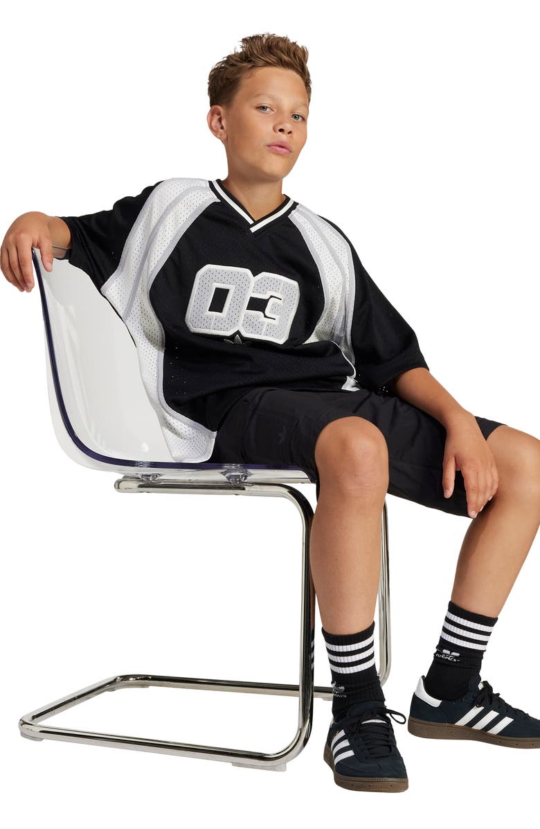 adidas Originals Kids' Nylon Cargo Shorts, Alternate, color, 