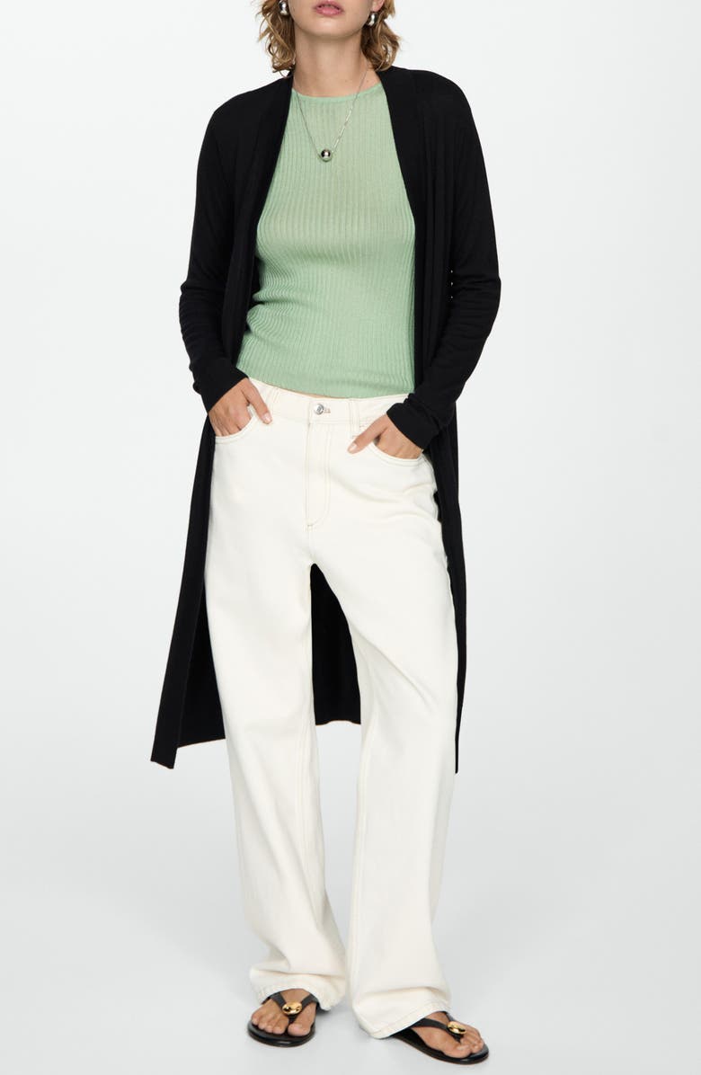MANGO Longline Cardigan, Main, color,