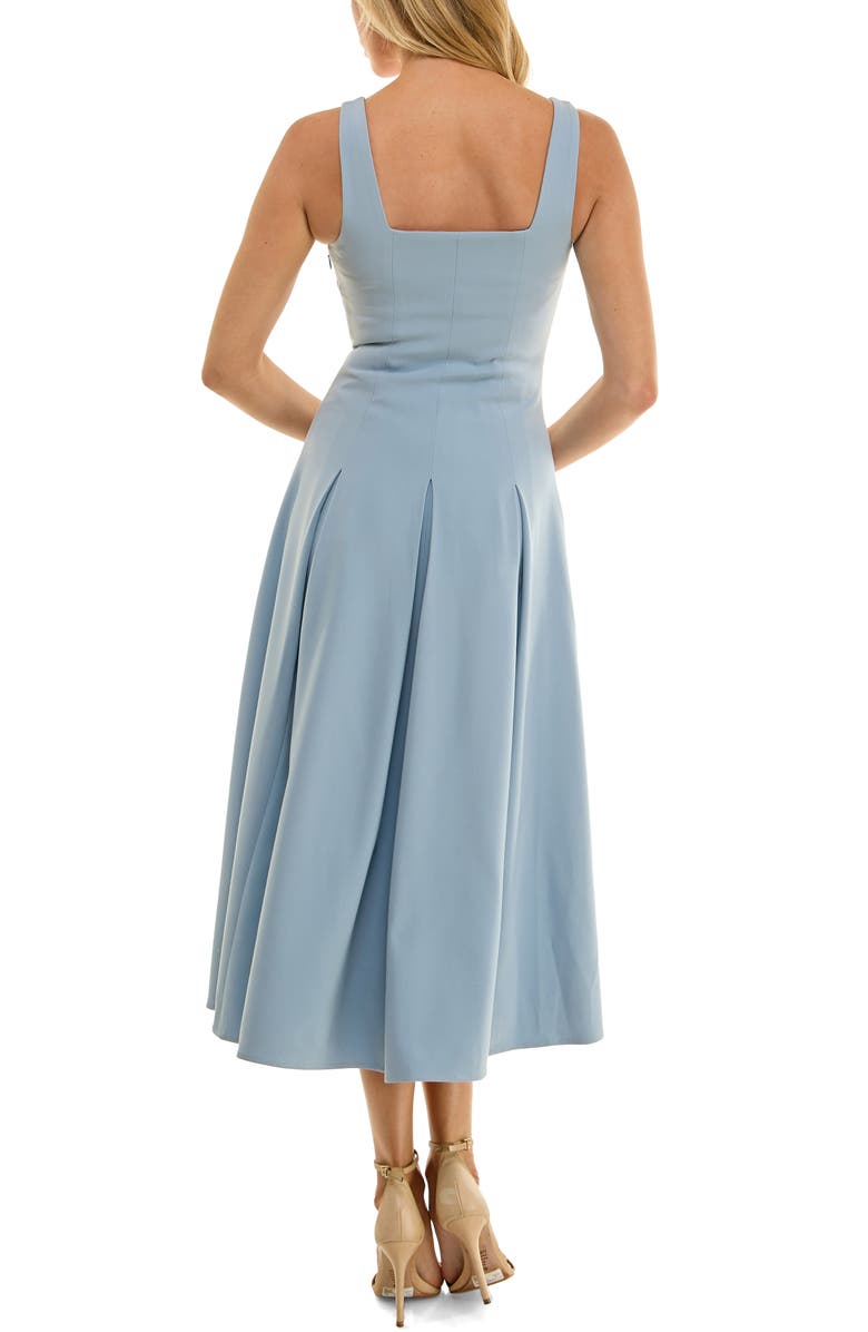 Socialite Pleated Sleeveless Midi Dress, Alternate, color, Blue