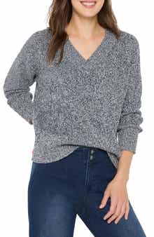 Shaker Stitch V-Neck Sweater