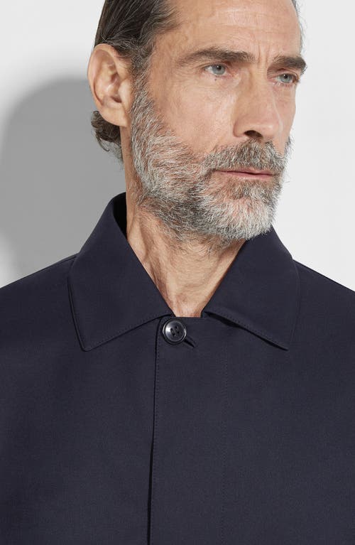 Zegna Motorin 300cc Coats And Trench Coats Blue In Nvy Solid