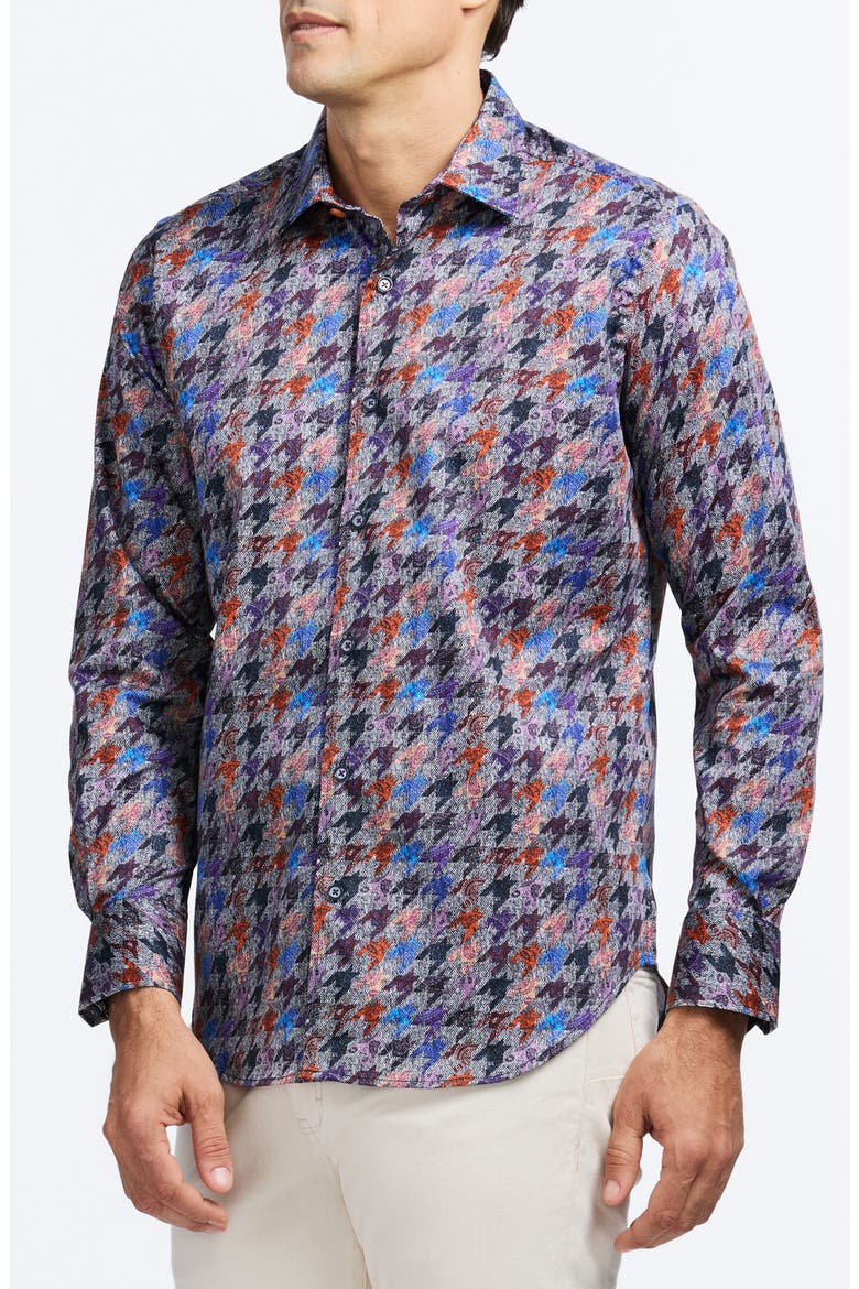 Darcy Button-Up Shirt, Alternate, color, BLUE MULTI
