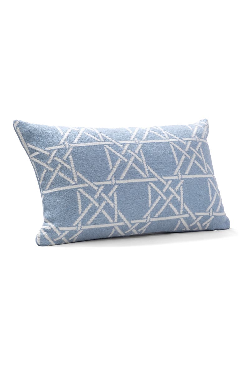 Lattice Work Decorative Throw Pillow, Alternate, color, LIGHT MARINE