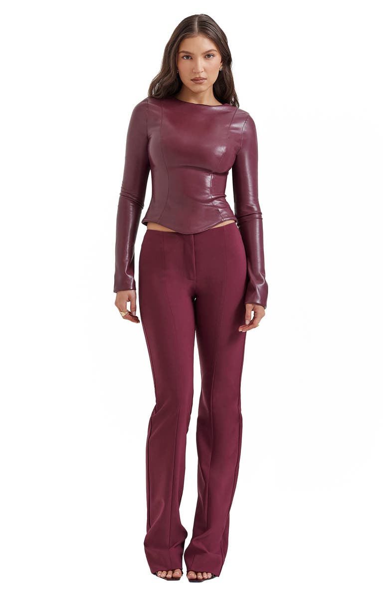 HOUSE OF CB Lillie Seamed Pants, Alternate, color, Windsor Wine