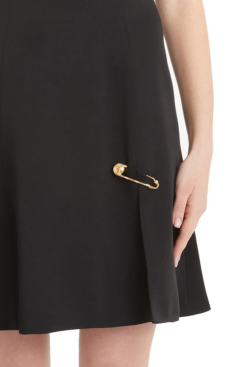 Versace Safety Pin A-Line Dress, Alternate, color,