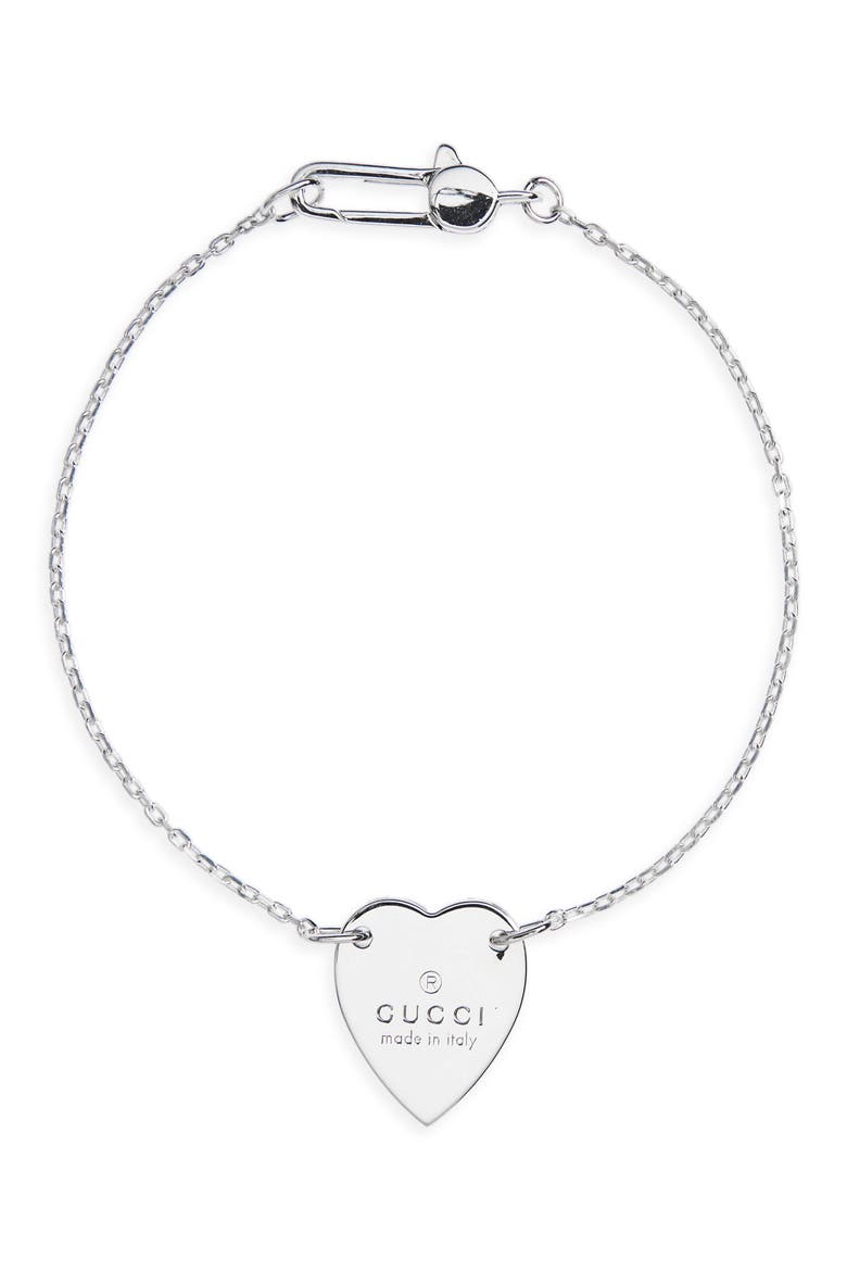 Trademark Heart Chain Bracelet, Main, color, STERLING SILVER