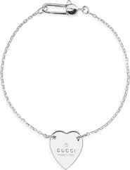 Gucci Trademark Heart Chain Bracelet