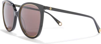 56mm Oval Sunglasses on a Chain