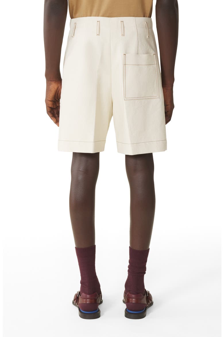 Denim Shorts, Alternate, color, White