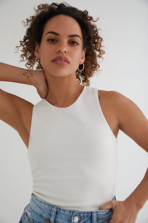 The Cupro Sculpt Racerback Crop Tank
