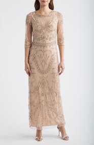 Pisarro Nights Sequin Illusion Gown