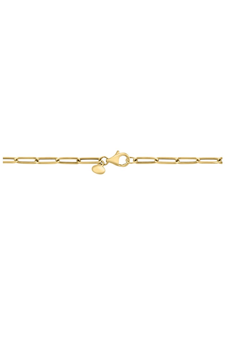 14K Yellow Gold Freshwater Pearl Paperclip Necklace, Alternate, color, 14K Gold