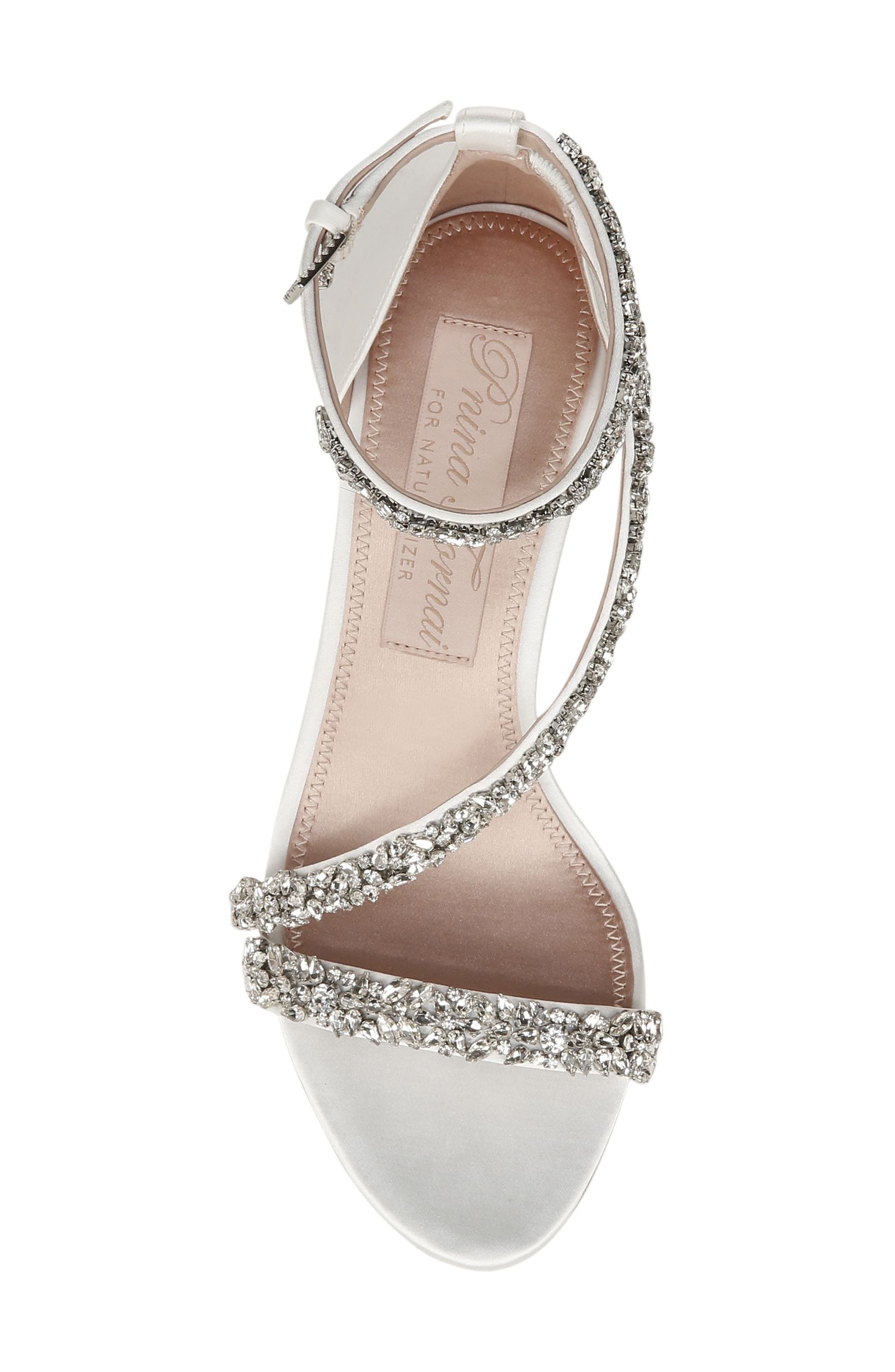 Pnina Tornai for Naturalizer Ahava Ankle Strap Sandal, Alternate, color, SILK WHITE FABRIC