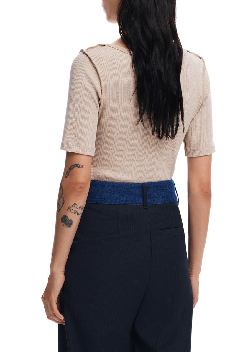 Desigual Pica Top, Alternate, color, Brown