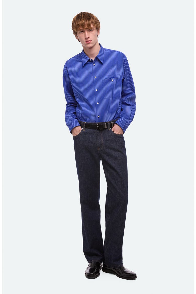 Relaxed Fit Stripe Button-Up Shirt, Alternate, color, ROYAL BLUE MULTI