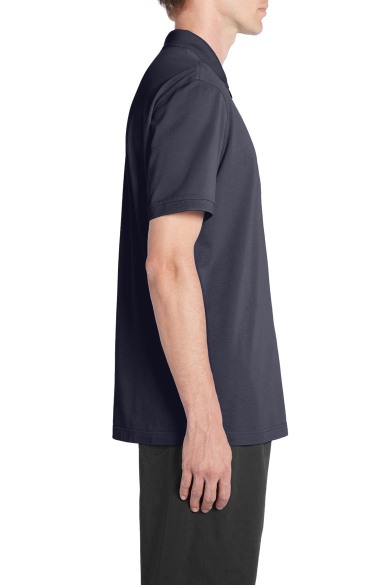 Logo Zip Polo, Alternate, color, BLACK