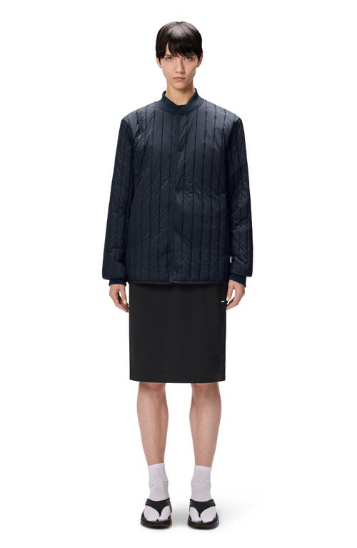 Rains Banja Water Repellent Bomber Liner Jacket In Blue