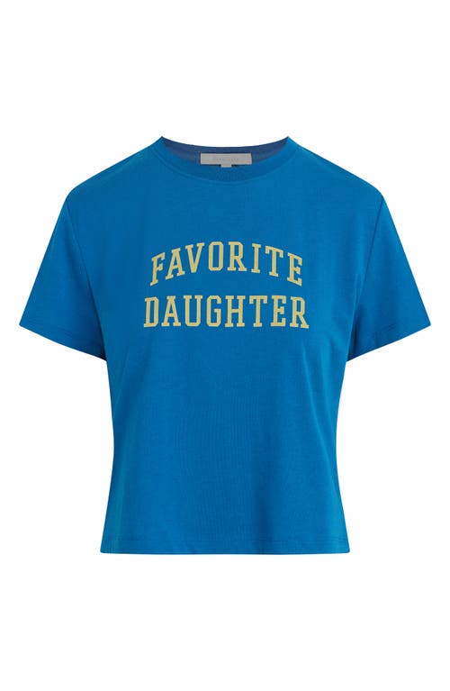 Favorite Daughter Cropped Collegiate Tee In Sapphire