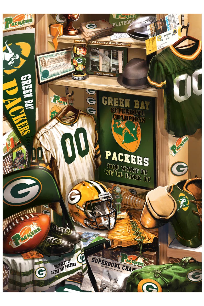 Green Bay Packers Locker Room 500 Puzzle, Alternate, color, Multicolor