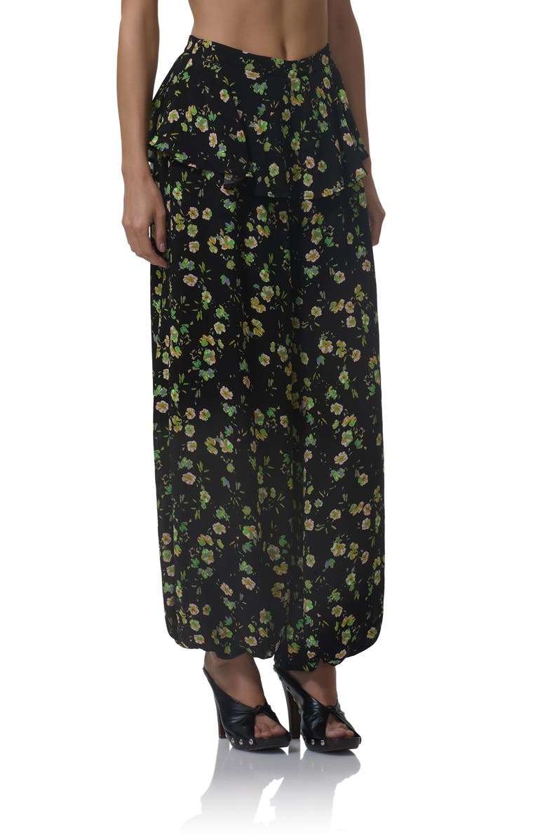 AFRM Graciela Floral Ankle Wide Leg Pants, Alternate, color, Citrus Daisy
