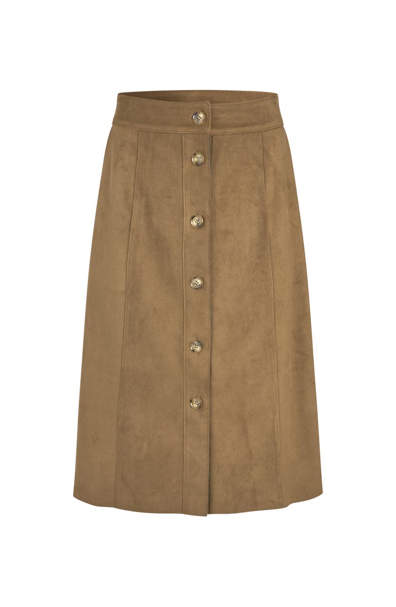 Masai Copenhagen MaSynnora Button Front Midi Skirt, Alternate, color, Otter