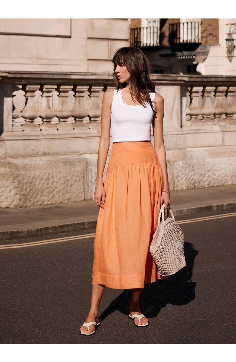 MINT VELVET Drop Waist Maxi Skirt, Alternate, color, Orange