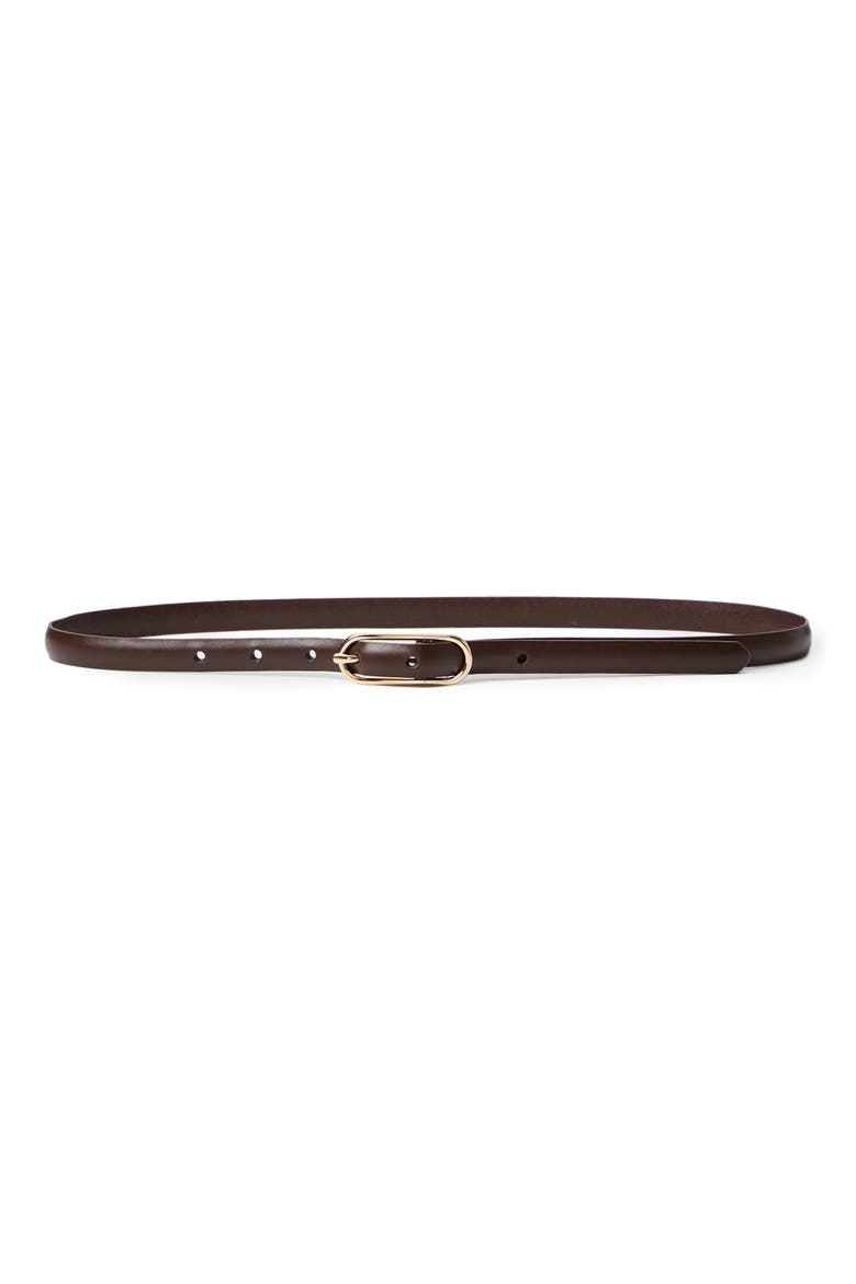 Quincy Leather Belt, Main, color, COFFEE