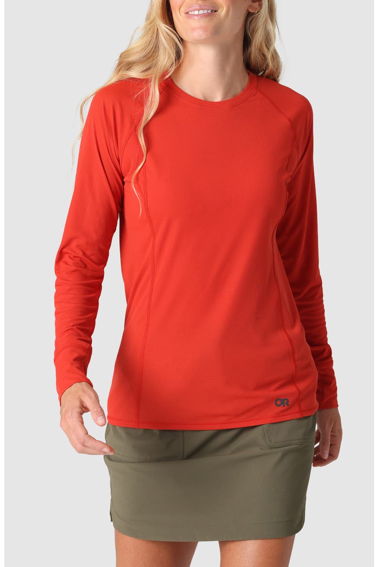 Echo Performance Long Sleeve T-Shirt, Main, color, CARDINAL
