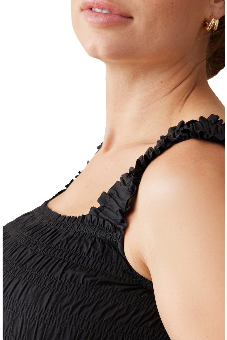 Cotton Poplin Maternity Crop Top & Skirt Set, Alternate, color, BLACK
