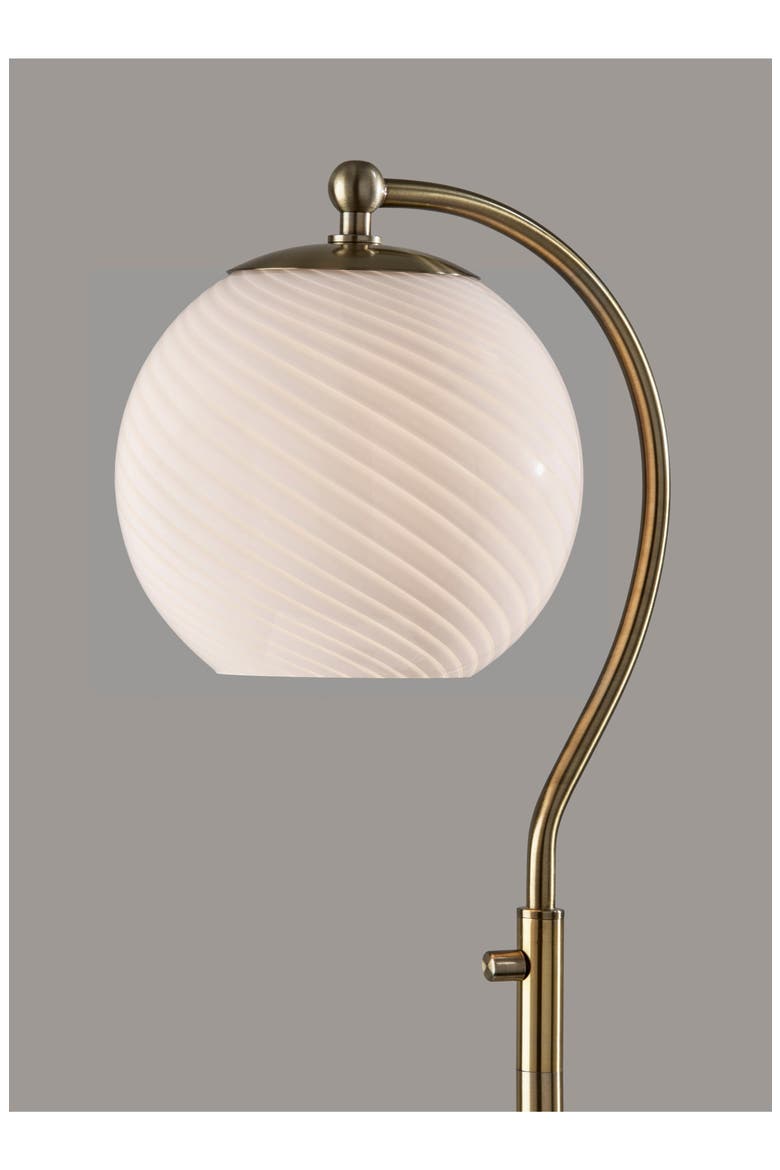 Swirl Antiqued Brass Floor Lamp, Alternate, color, ANTIQUE BRASS