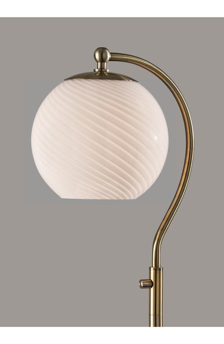 ADESSO LIGHTING Swirl Antiqued Brass Floor Lamp, Alternate, color, Antique Brass