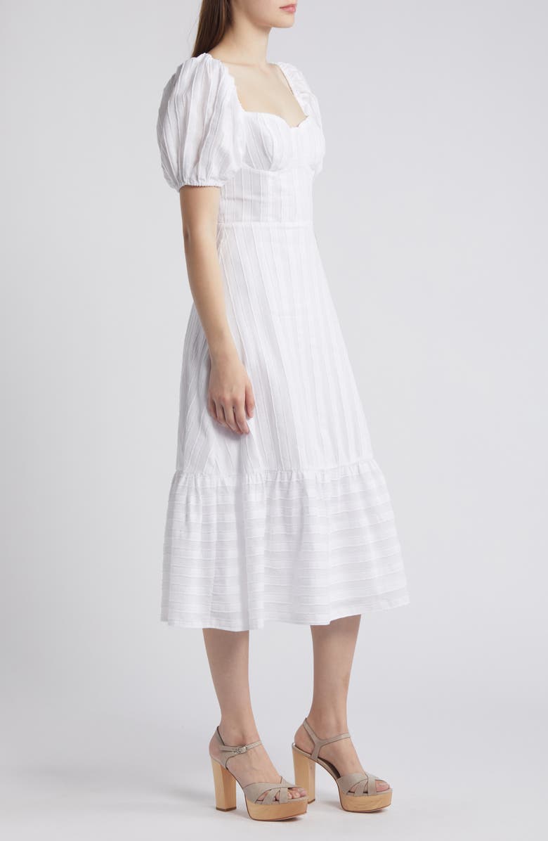 Mila Mae Bubble Sleeve Midi Dress, Alternate, color,