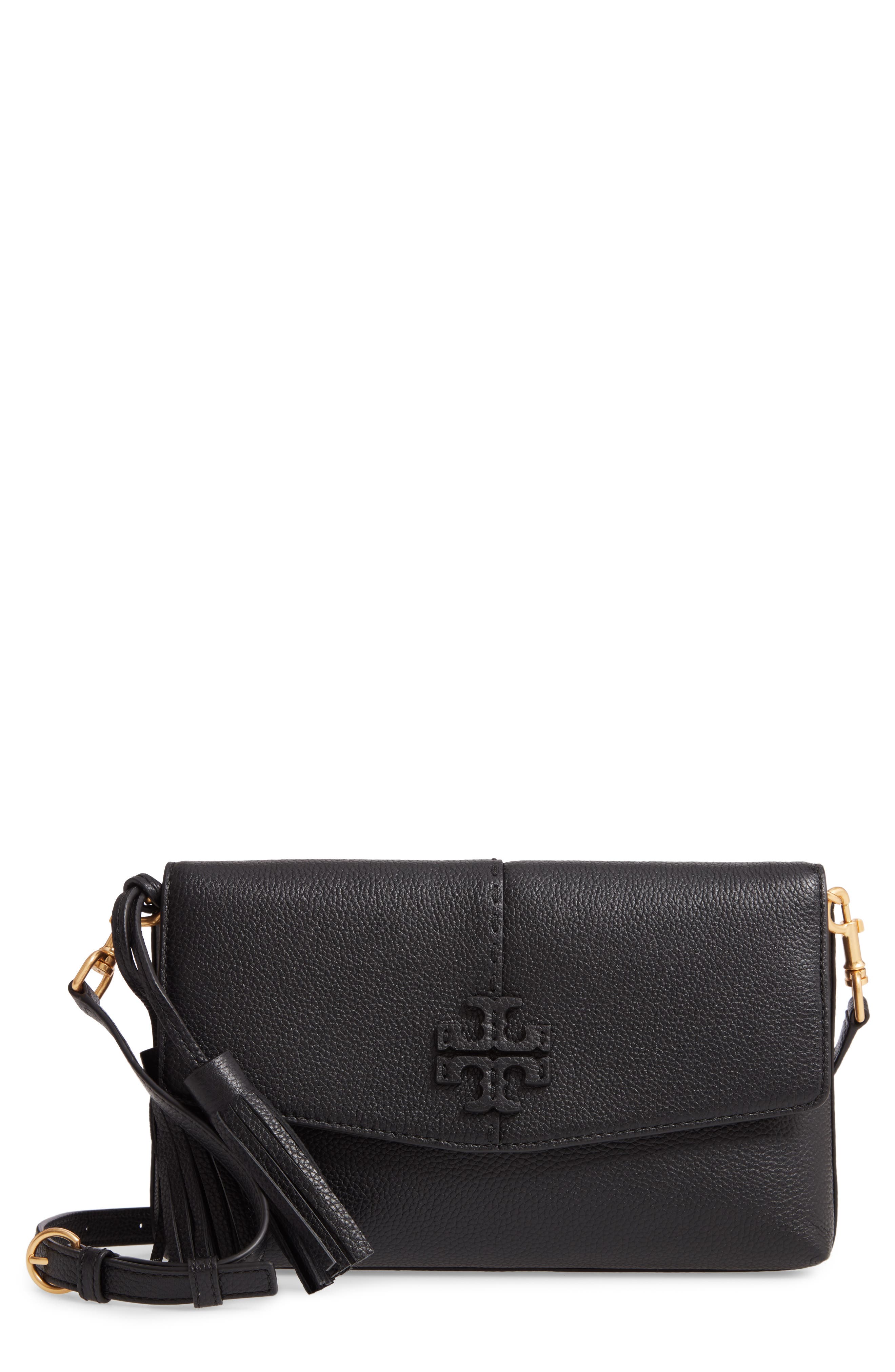 Tory Burch McGraw Leather Crossbody Bag, Main, color, 