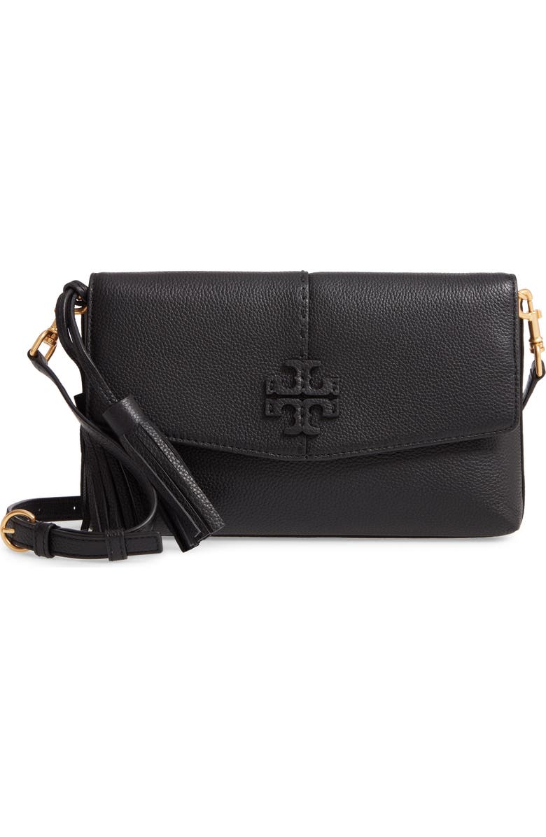 Tory Burch McGraw Leather Crossbody Bag, Main, color,