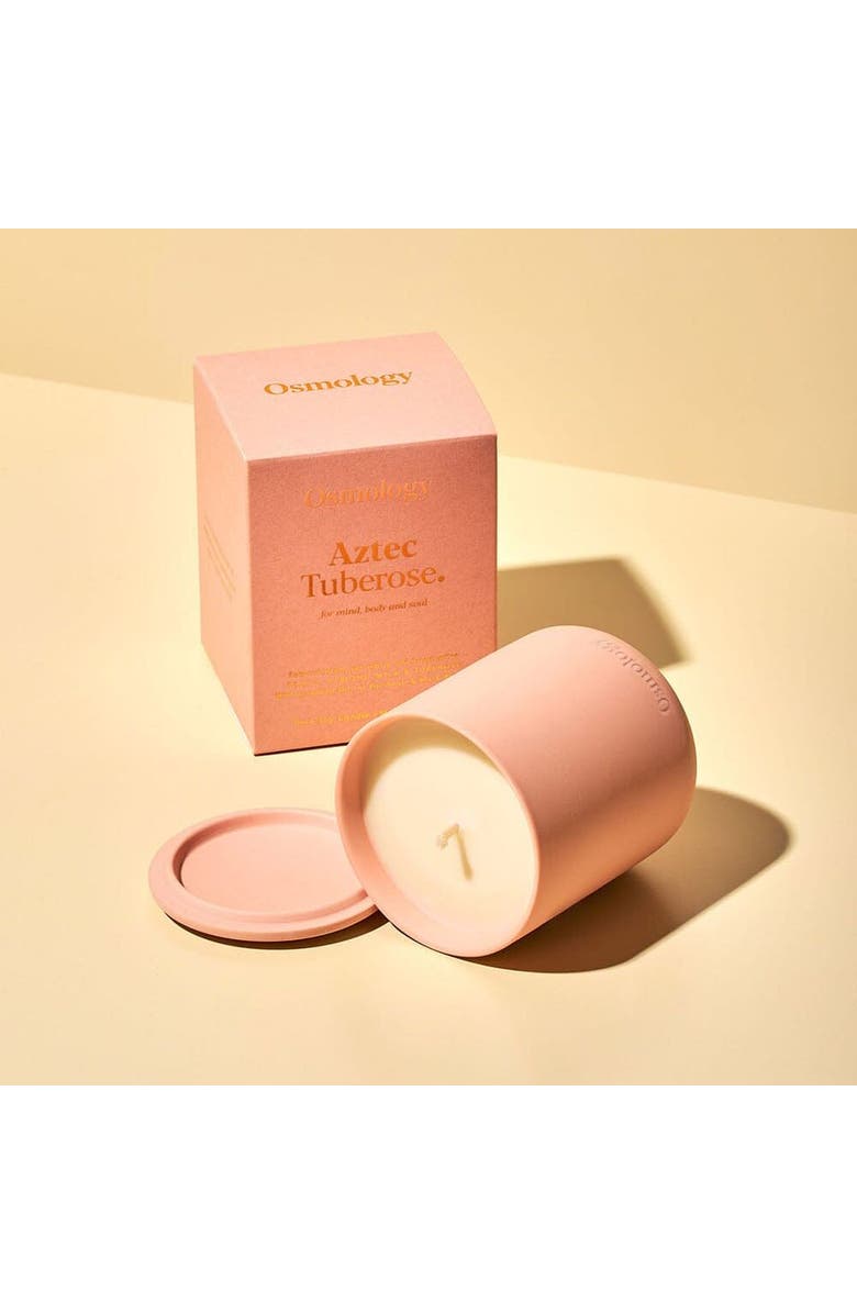 Osmology Tuberose Scented Candle - Peach Almond Milk and Tuberose, Alternate, color, Pink