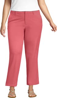 Lands' End Mid Rise Classic Straight Leg Chino Ankle Pants