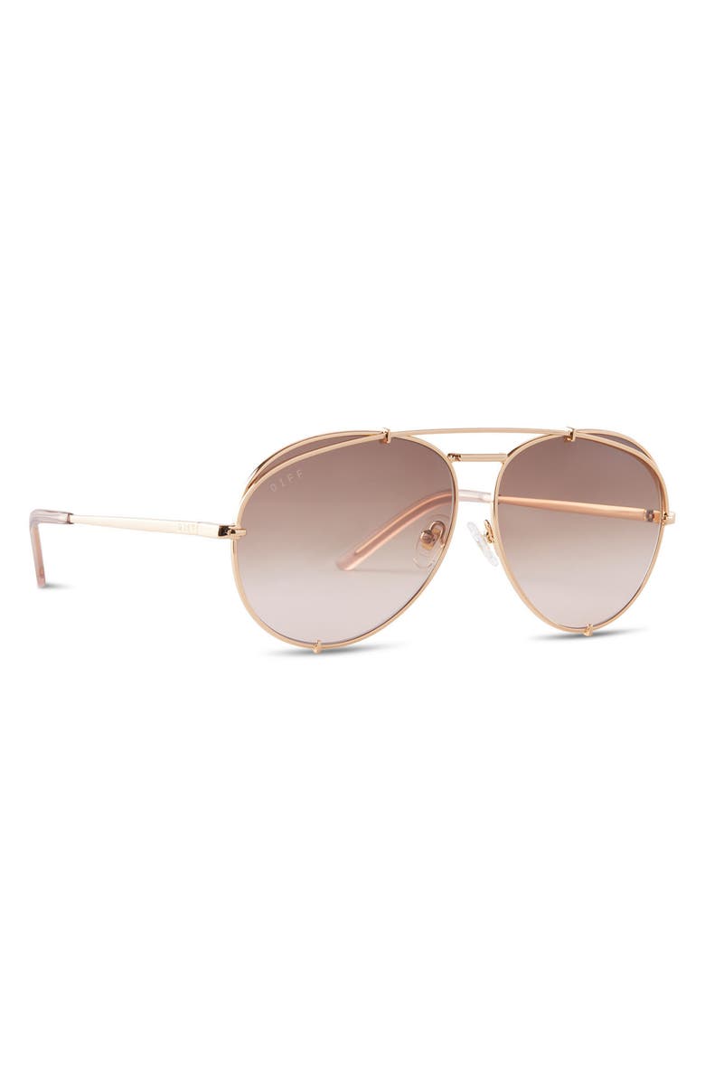 DIFF Koko 63mm Gradient Oversize Aviator Sunglasses, Alternate, color, 