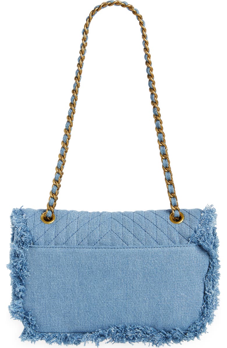 KARL LAGERFELD PARIS Medium Agyness Quilted Denim Convertible Shoulder Bag, Alternate, color,