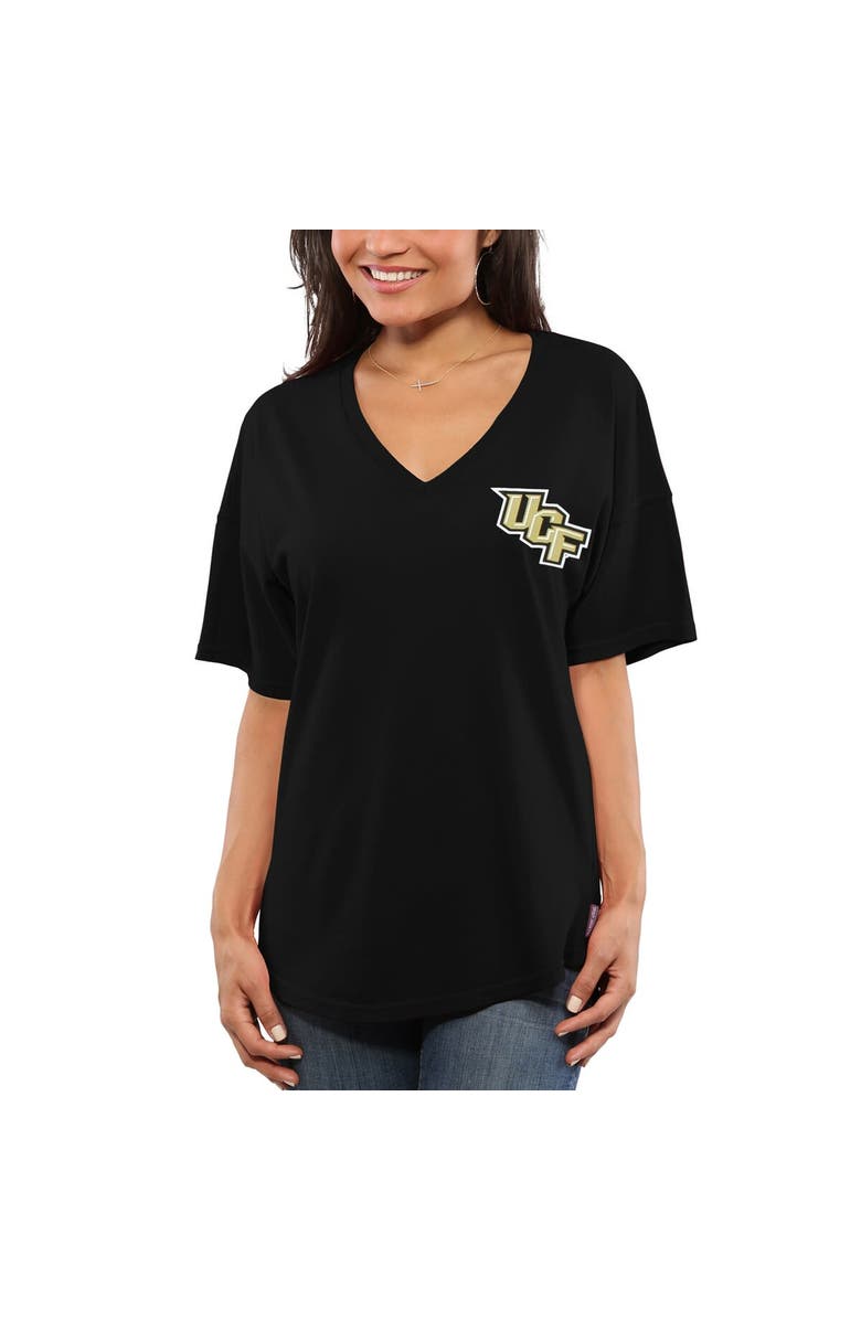 SPIRIT JERSEY Women's Black UCF Knights Spirit Jersey Oversized T-Shirt, Alternate, color,