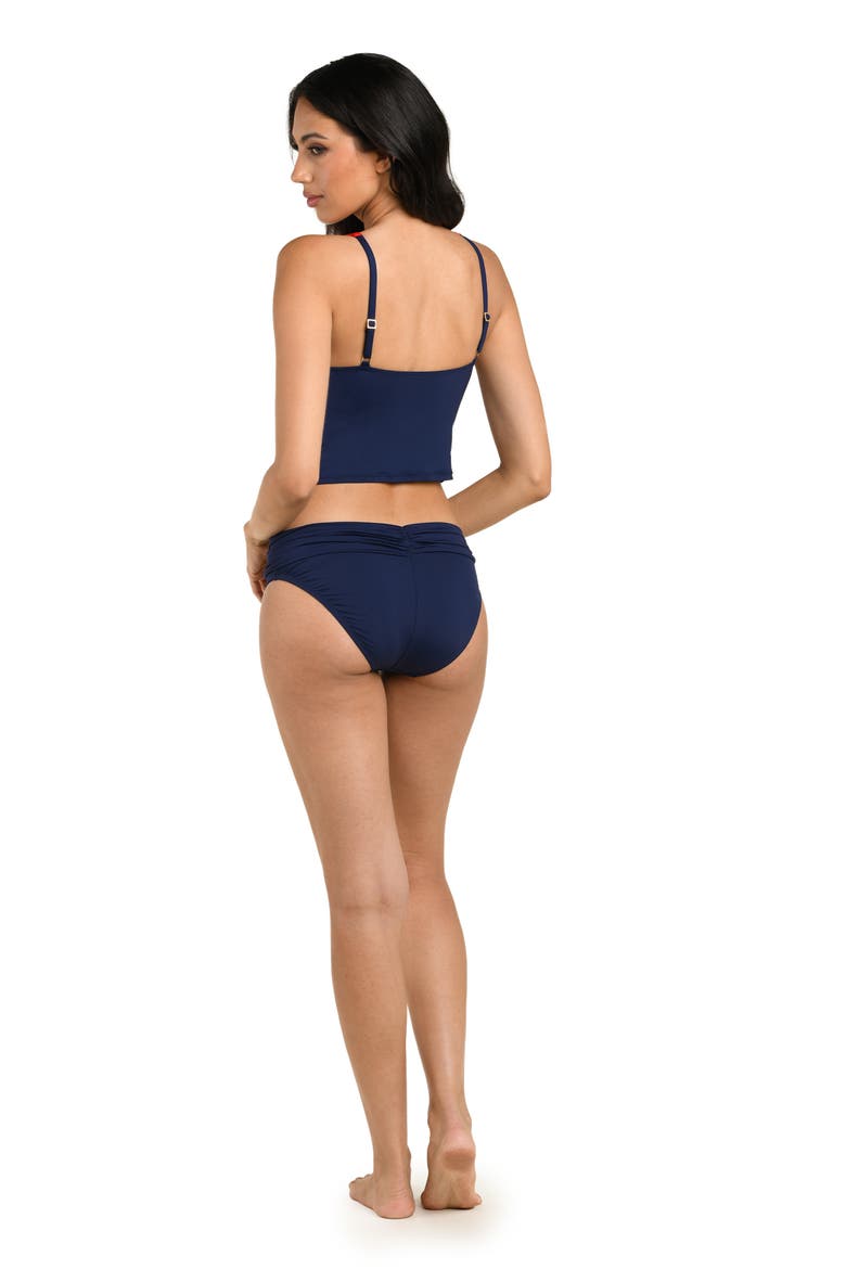 Americana High Neck Tankini, Alternate, color, BLUE MULTI