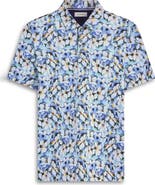 Bugatchi Hendrix Digital Floral Print Pima Cotton Polo
