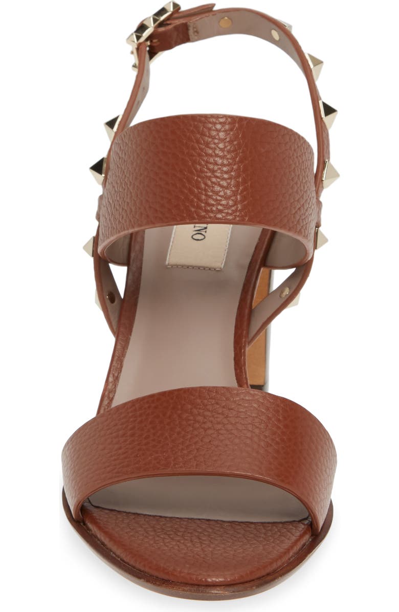 Valentino Garavani Rockstud Slingback Block Heel Sandal, Alternate, color,