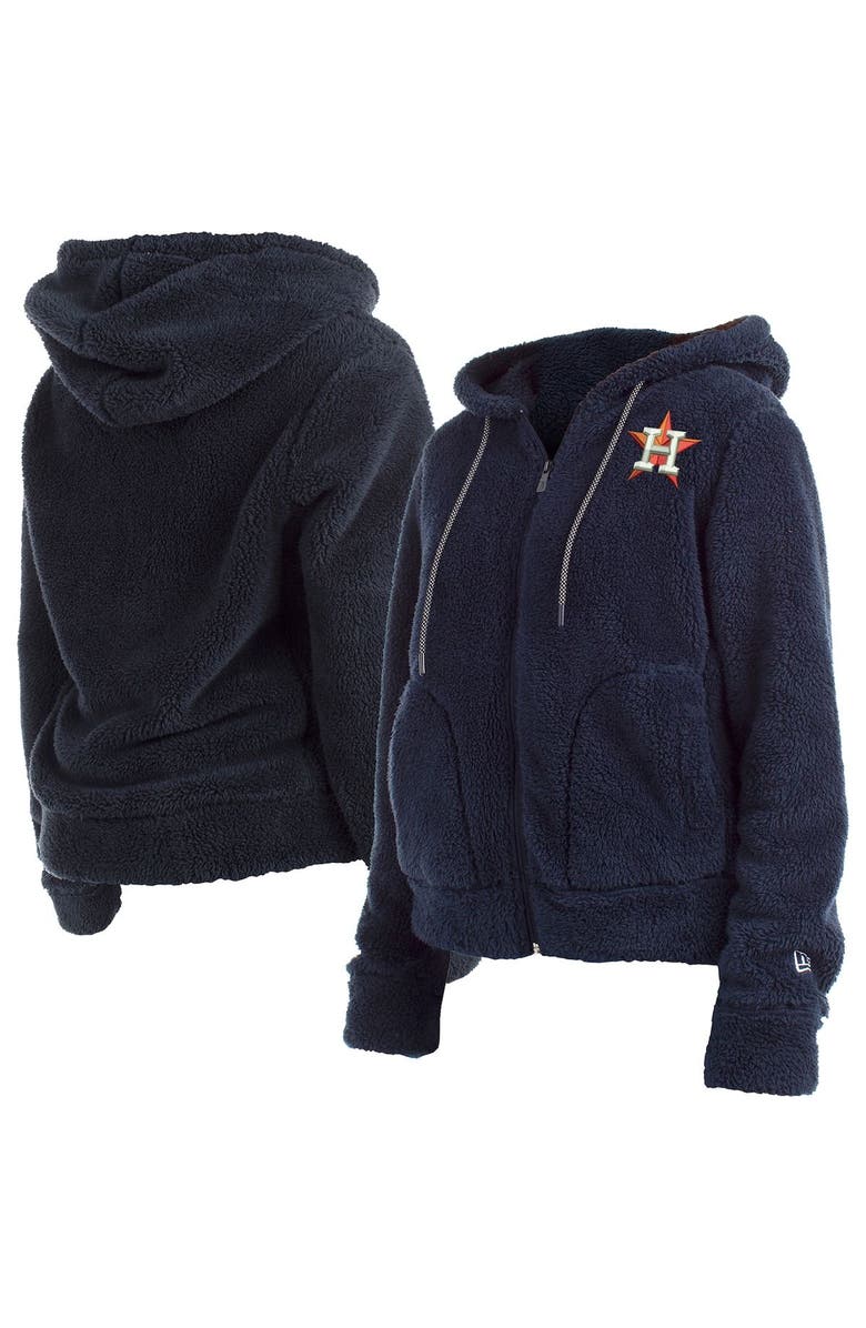New Era Women's New Era Navy Houston Astros Sherpa Full-Zip Jacket, Main, color,