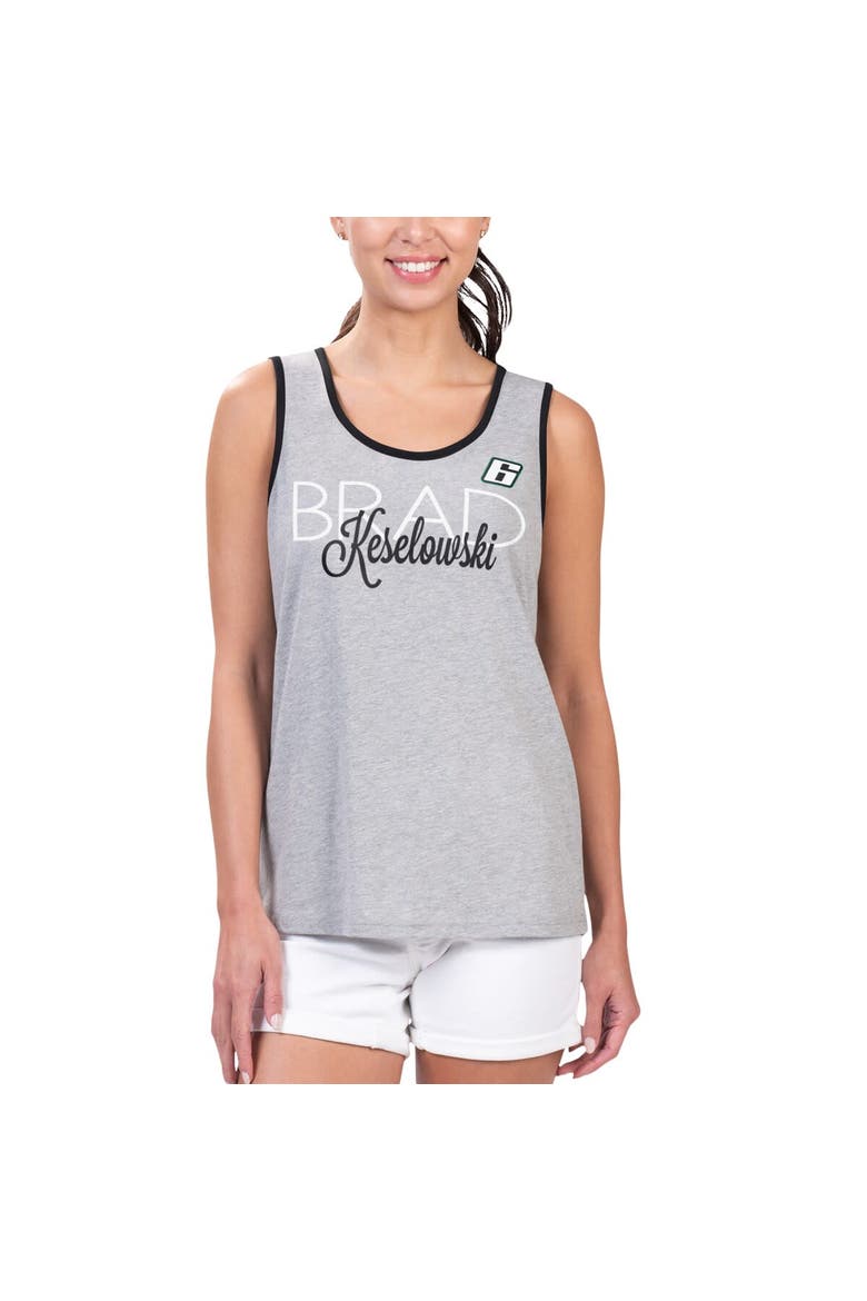 Women's G-III 4Her by Carl Banks Heather Gray Brad Keselowski Fastest Lap Fashion Tank, Main, color, Heather Gray