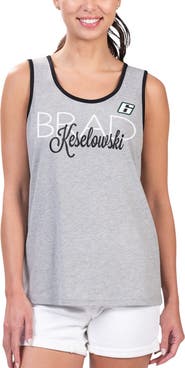 G-III 4HER BY CARL BANKS Women's G-III 4Her by Carl Banks Heather Gray Brad Keselowski Fastest Lap Fashion Tank