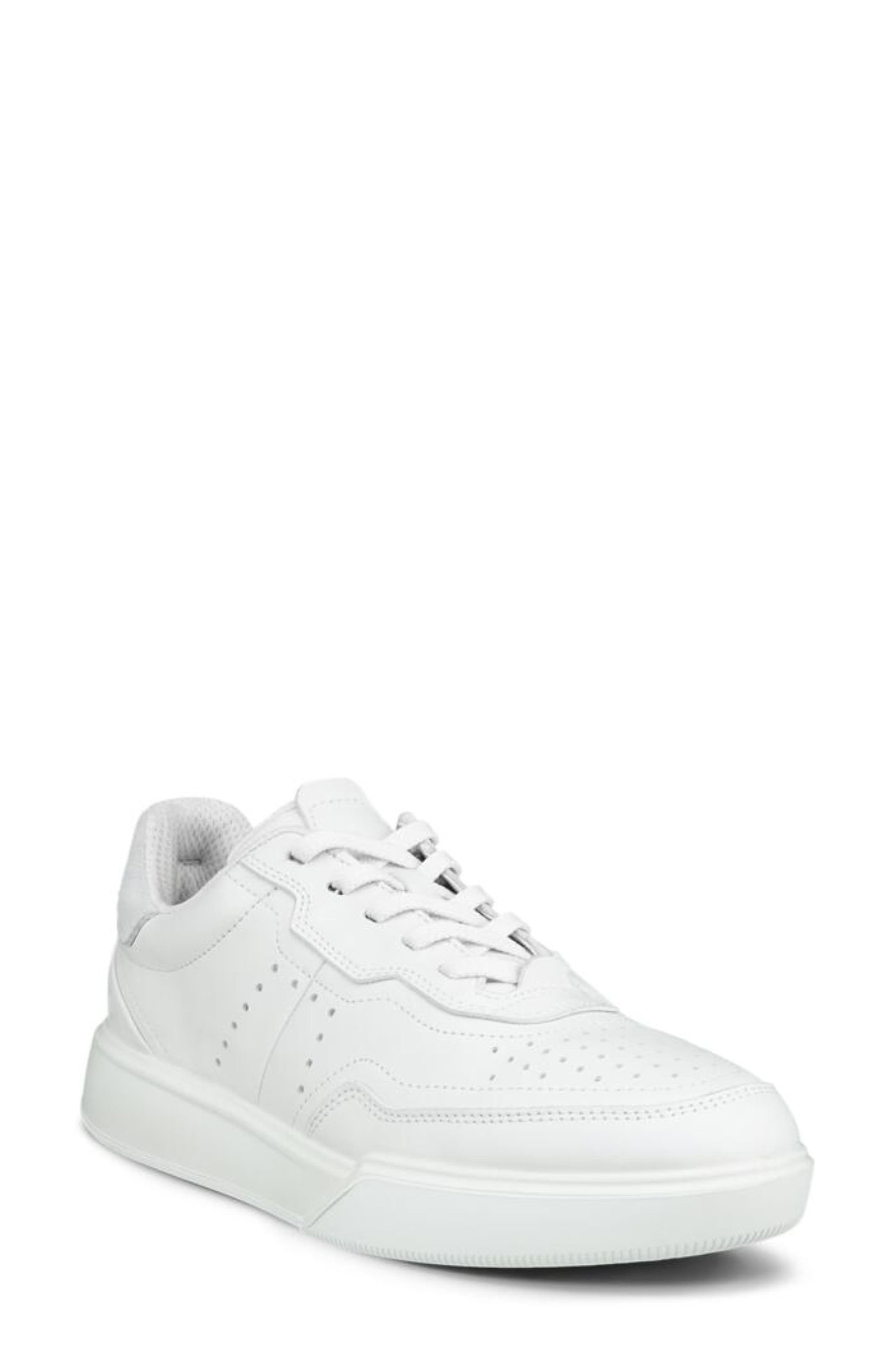 ECCO Street Court Sneaker, Main, color, White/ White