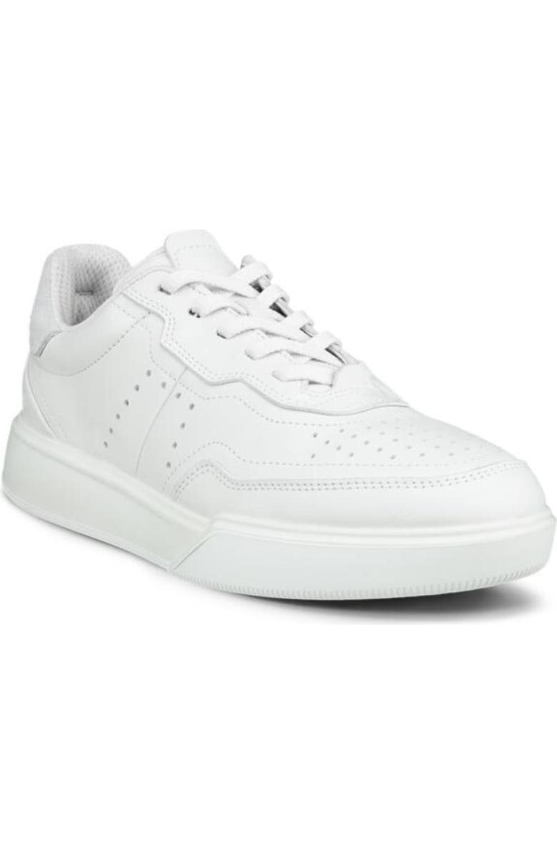 ECCO Street Court Sneaker, Main, color, White/ White